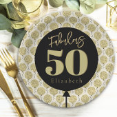 50 gouden verjaardagspapier Bord