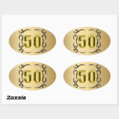 50 gouden zegels en Stickers (Vel)