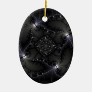 50 grijze schaduwen - fractale kunst keramisch ornament
