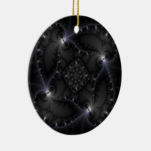 50 grijze schaduwen - fractale kunst keramisch ornament (Rechts)