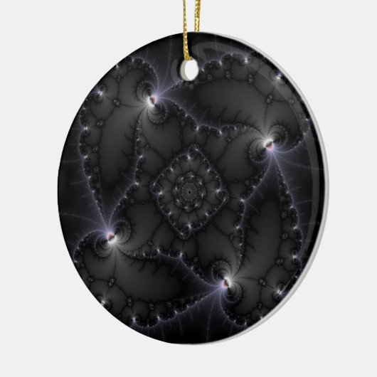 50 grijze schaduwen - fractale kunst keramisch ornament (Links)