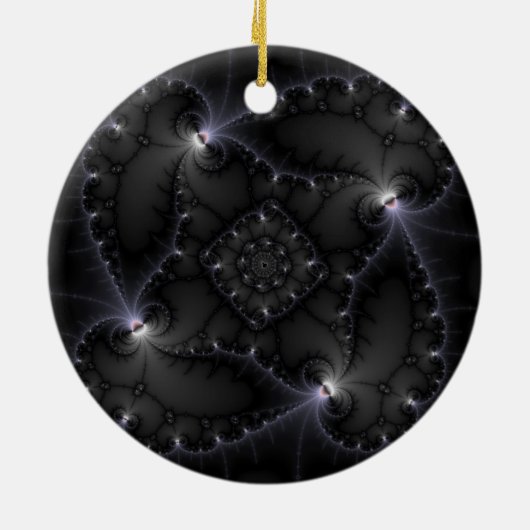 50 grijze schaduwen - fractale kunst keramisch ornament (Achterkant)