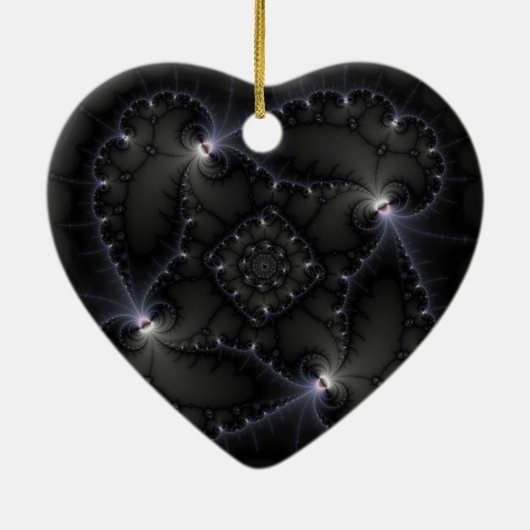 50 grijze schaduwen - fractale kunst keramisch ornament (Achterkant)