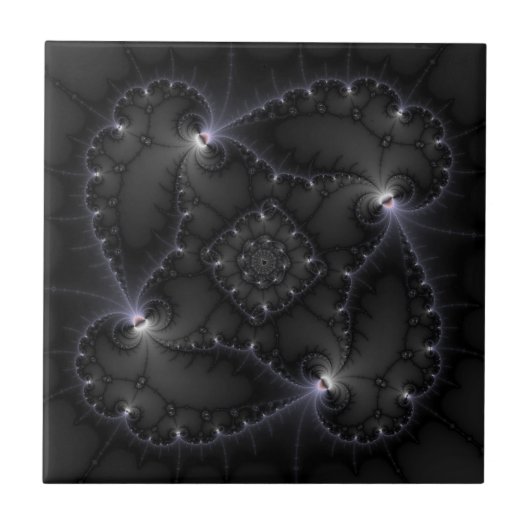 50 grijze schaduwen - fractale kunst tegeltje (Voorkant)