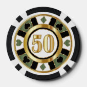 50 Groene Casino Chip Las Vegas (Achterkant)