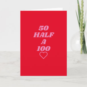 50 halve 100 verjaardagskaart feestdagen kaart