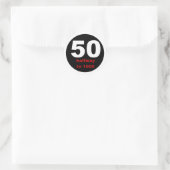 50 Halverwege tot 100 Ronde Sticker (Tas)