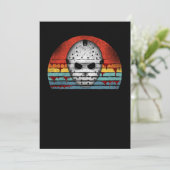 50.Horror Movie Retro Sunset Hockey Mask Save The Date (Staand voorkant)