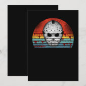 50.Horror Movie Retro Sunset Hockey Mask Save The Date (Voorkant / Achterkant)