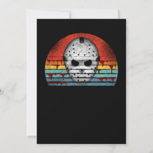 50.Horror Movie Retro Sunset Hockey Mask Save The Date