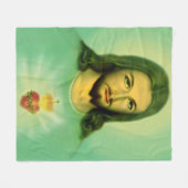 50-inch x60-inch heilig hart van Jesus Fleece Blan (Voorkant (Horizontaal))