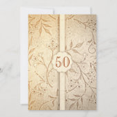 50 invitations pour l'anniversaire du mariage d'or (Devant)