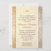 50 invitations pour un anniversaire de mariage d'o (Dos)