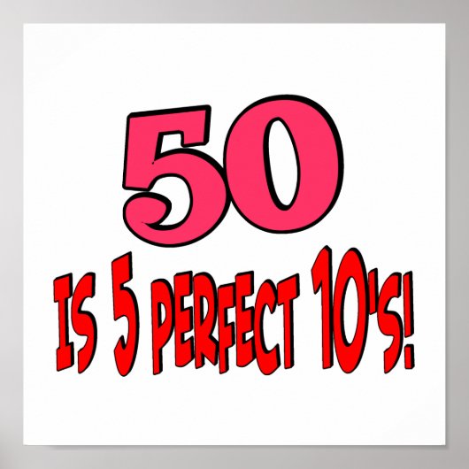50 is 5 perfecte 10s poster (Voorkant)