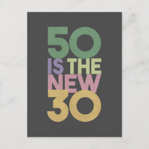 50 is de nieuwe 30 - 50e verjaardag van de essenti briefkaart