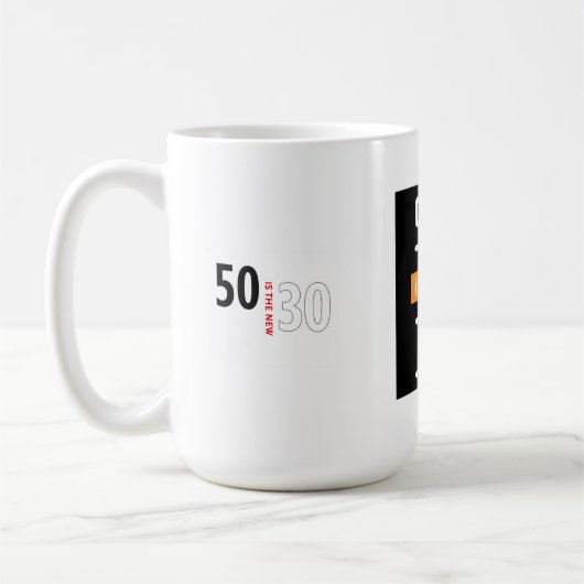50 is de nieuwe 30 koffiemok (Links)