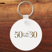 50 is de nieuwe 30 sleutelhanger (Voorkant)