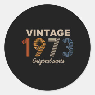 50 jaar 1973 Origineel P 50th Ronde Sticker