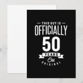 50 jaar - 50e verjaardag Funny Gift Bedankkaart (Voorkant / Achterkant)