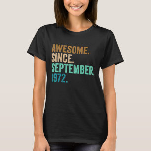 50 jaar 50ste verjaardag Geweldige sinds september T-shirt