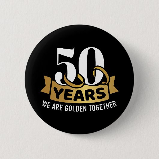 50 jaar bruiloft we samen ronde button 5,7 cm (Voorkant)