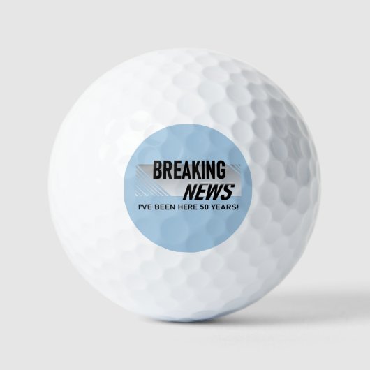 50 Jaar Dienstjubileum Nieuws Werknemer Golfballen (Voorkant)