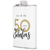 50 jaar en geweldige stijlvolle verjaardag heupfles (Links)