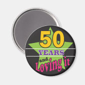 50 jaar en ik hou ervan! | 50e verjaardag magneet (Voorkant / Achterkant)