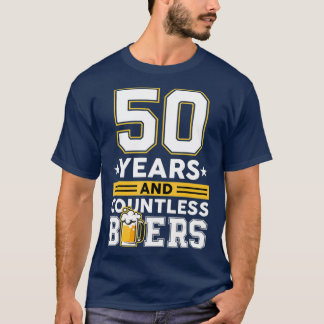 50 jaar en ontelbare bieren Funny Birthday T-shirt