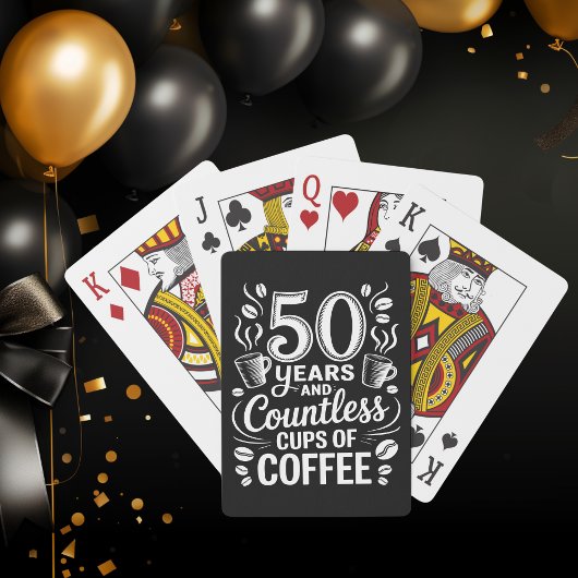 50 Jaar en Ontelbare Koppen Koffie Pokerkaarten