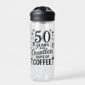 50 Jaar en Ontelbare Koppen Koffie Waterfles (Voorkant)
