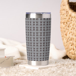 50 jaar en proost Elegant op geïsoleerde tumbler Drinkbeker