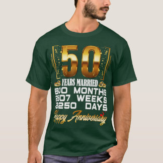 50 jaar gehuwd Funny 50th Wedding Jubileum T-shirt