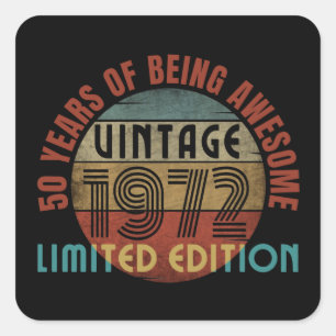 50 jaar geweldig zijn vierkante sticker