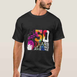 50 JAAR GEWELDIGE BOWLEN 50E VERJAARDAG LO T-SHIRT