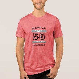 50 jaar Geweldige jarig zijn Tri-Blend Shirt