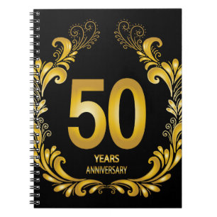 50 jaar Gold Glitter Jubileum Notitieboek
