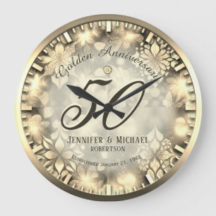 50 jaar Golden Wedding Jubileum Grote klok