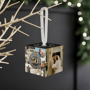50 Jaar Gouden Jubileum Oneindige Fotocollage Kubus Ornament