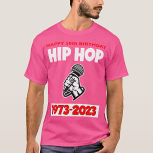 50 jaar hip hop 50ste Jubileum retro mic T-shirt