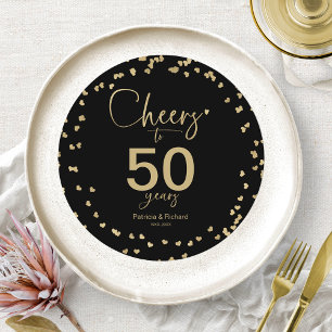 50 Jaar Huwelijksjubileum Charger Plate Inzetstuk Kaart