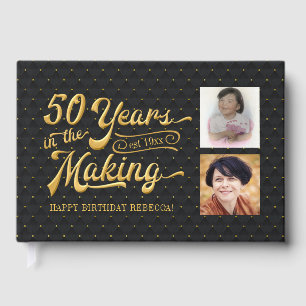 50 jaar in de Making, Luxe Zwart/Gouden Verjaardag Gastenboek