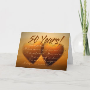 50 jaar Jubileum Heart Kaart