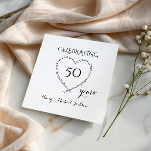 50 jaar Jubileum met krans Servet