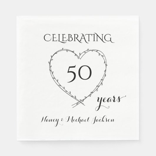 50 jaar Jubileum met krans Servet (Voorkant)