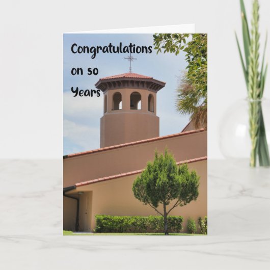 50 jaar Jubileum van de kerk Kaart (Voorkant)