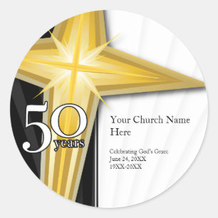 50 jaar kerkelijke Jubileum sticker