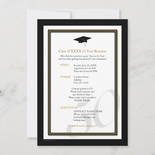  50 jaar klasse reünie kaart (Voorkant)