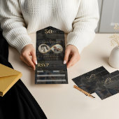 50 Jaar Liefde Oneindigheid Foto Collage Jubileum All In One Uitnodiging