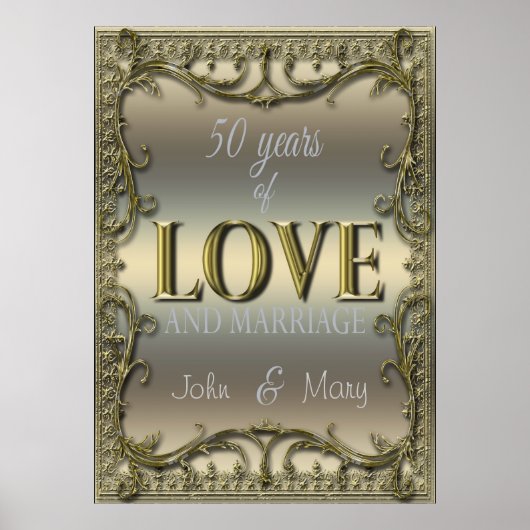 50 jaar liefde poster (Voorkant)